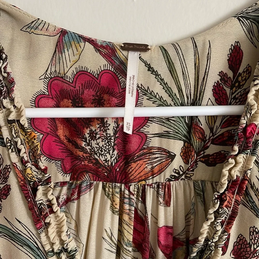 NEW Free People Purple Haze Printed Tunic Top - Picture 3 of 4